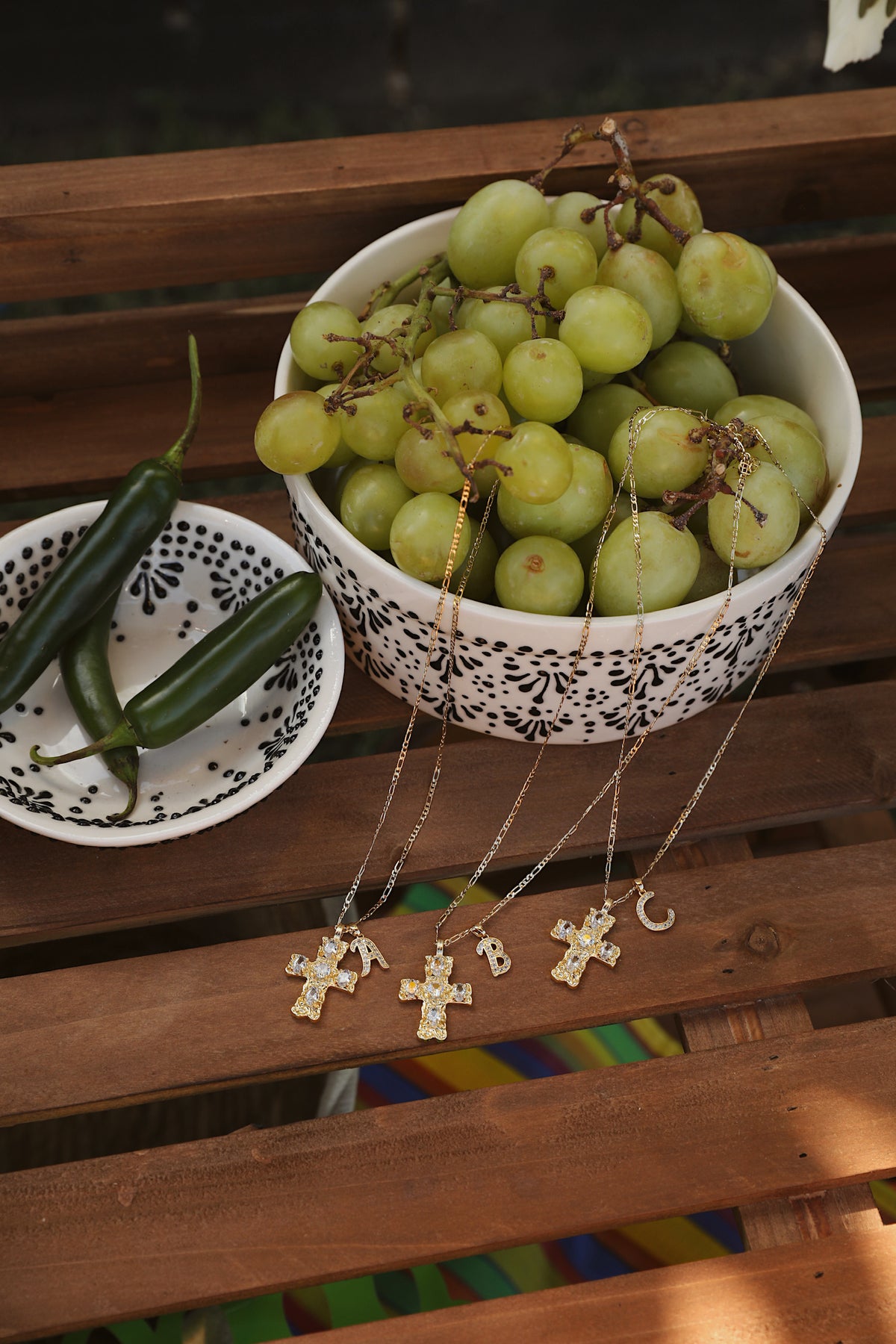 Oro Inital Cruz Necklace